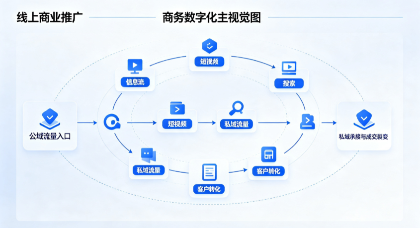龙门县线上商业推广怎么做？全域流量闭环搭建与低成本转化实战指南